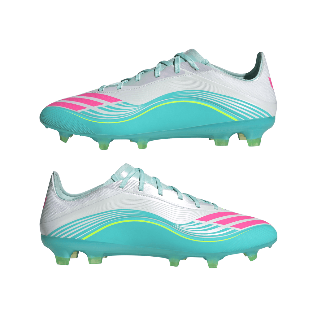 2026 New Arrival adidas F50 Messi Pro FG Firm Ground Men's Soccer Cleats - White/Pink/Aqua wholesalehk.shop
