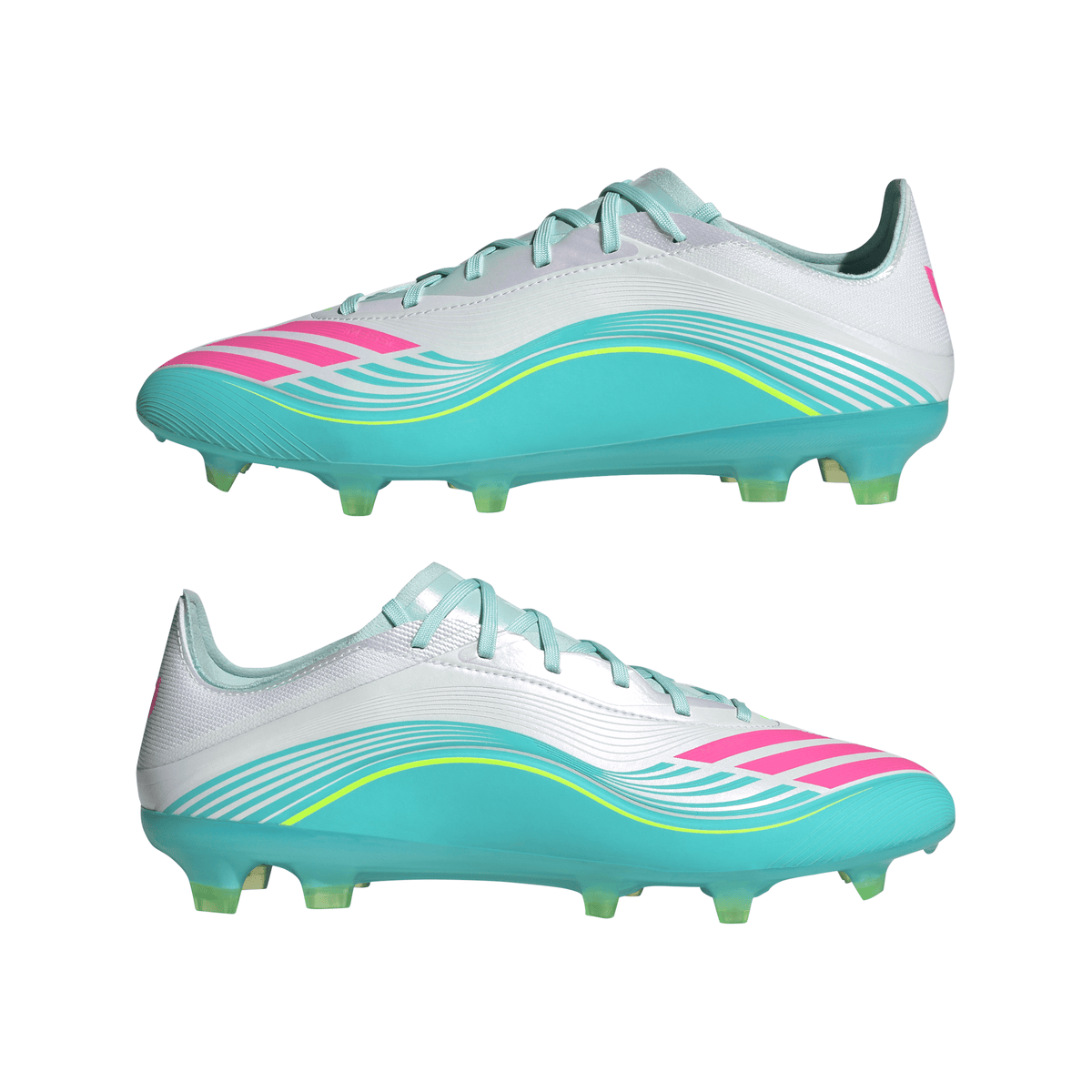2026 New Arrival adidas F50 Messi Pro FG Firm Ground Men's Soccer Cleats - White/Pink/Aqua wholesalehk.shop