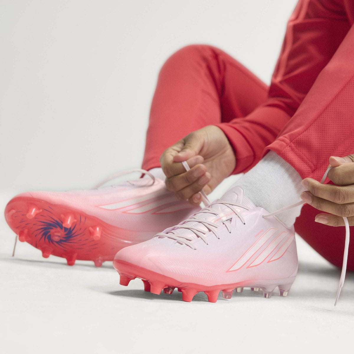 2026 New Arrival adidas F50 Sparkfusion League FG/AG Firm Ground/Artificial Ground Women's Soccer Cleats - Solar Turbo/White wholesalehk.shop