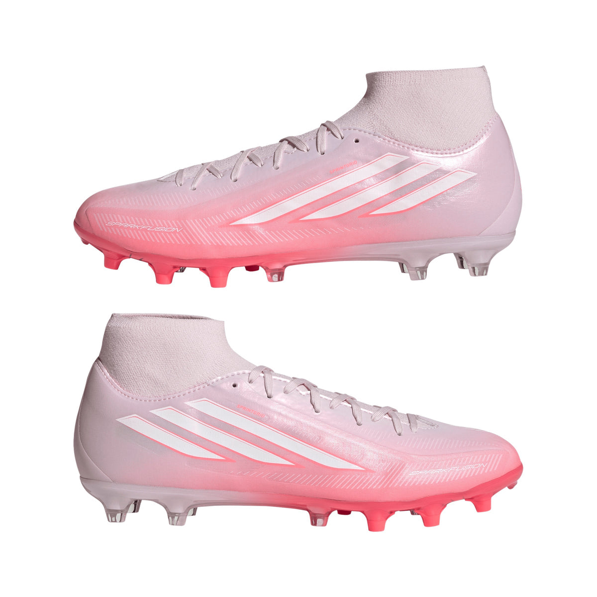 2026 New Arrival adidas F50 Sparkfusion League Mid Cut FG/AG Firm Ground/Artificial Ground Women's Soccer Cleats - Solar Turbo/White wholesalehk.shop