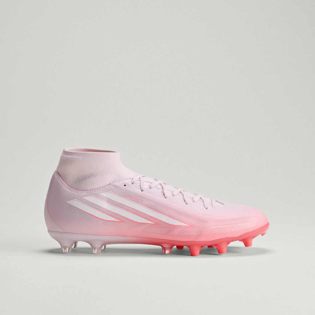 2026 New Arrival adidas F50 Sparkfusion League Mid Cut FG/AG Firm Ground/Artificial Ground Women's Soccer Cleats - Solar Turbo/White wholesalehk.shop