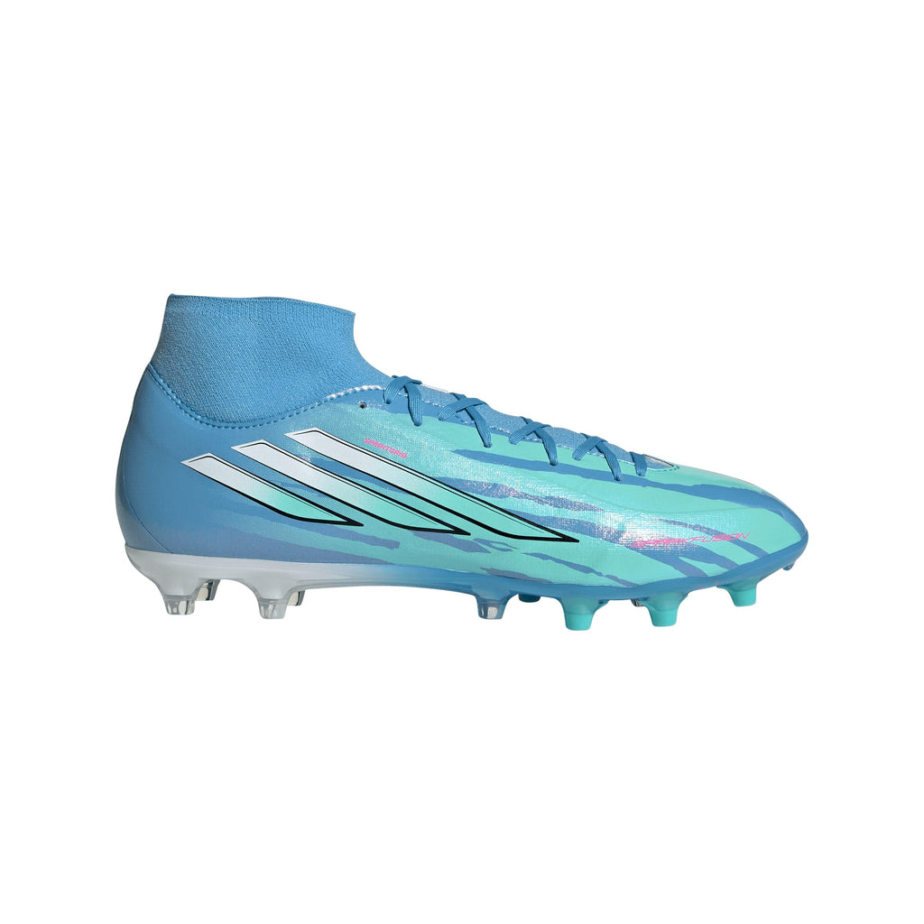 2026 New Arrival adidas F50 Sparkfusion League Mid Cut Firm Ground / Artificial Gras Men's Soccer Cleats - White/Pink wholesalehk.shop
