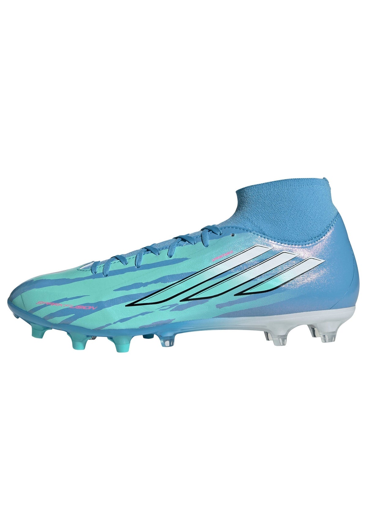 2026 New Arrival adidas F50 Sparkfusion League Mid Cut Firm Ground / Artificial Gras Men's Soccer Cleats - White/Pink wholesalehk.shop