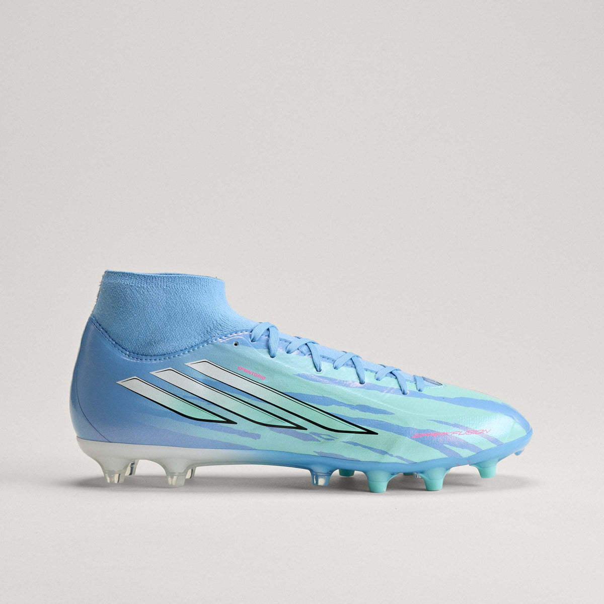 2026 New Arrival adidas F50 Sparkfusion League Mid Cut Firm Ground / Artificial Gras Men's Soccer Cleats - White/Pink wholesalehk.shop