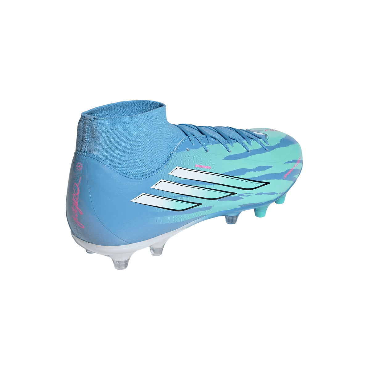2026 New Arrival adidas F50 Sparkfusion League Mid Cut Firm Ground / Artificial Gras Men's Soccer Cleats - White/Pink wholesalehk.shop
