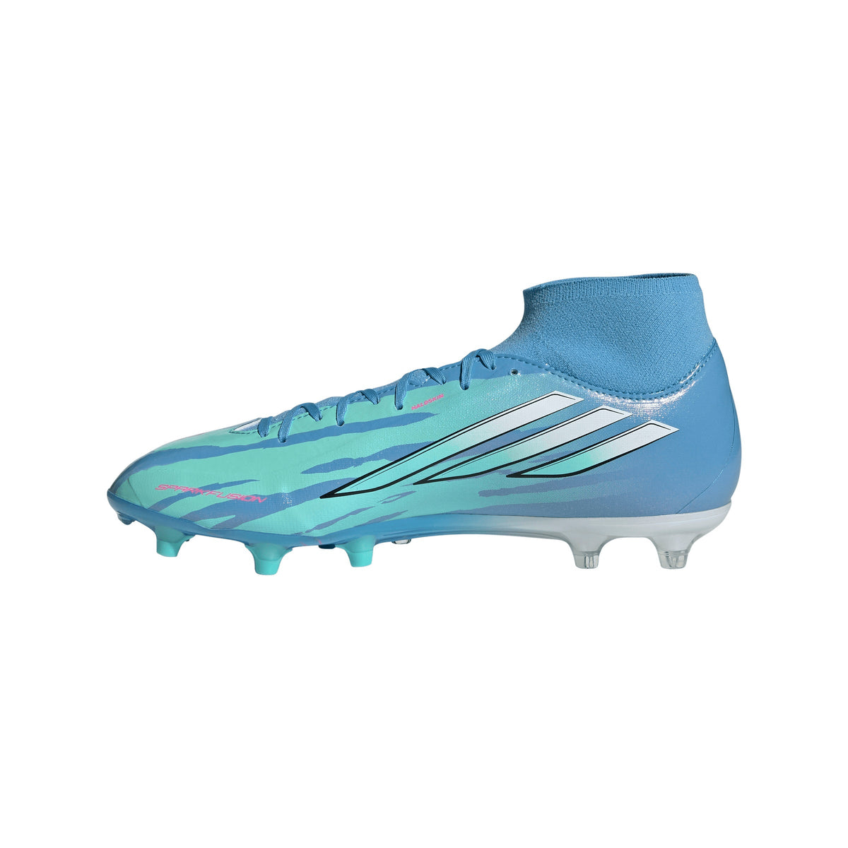2026 New Arrival adidas F50 Sparkfusion League Mid Cut Firm Ground / Artificial Gras Men's Soccer Cleats - White/Pink wholesalehk.shop