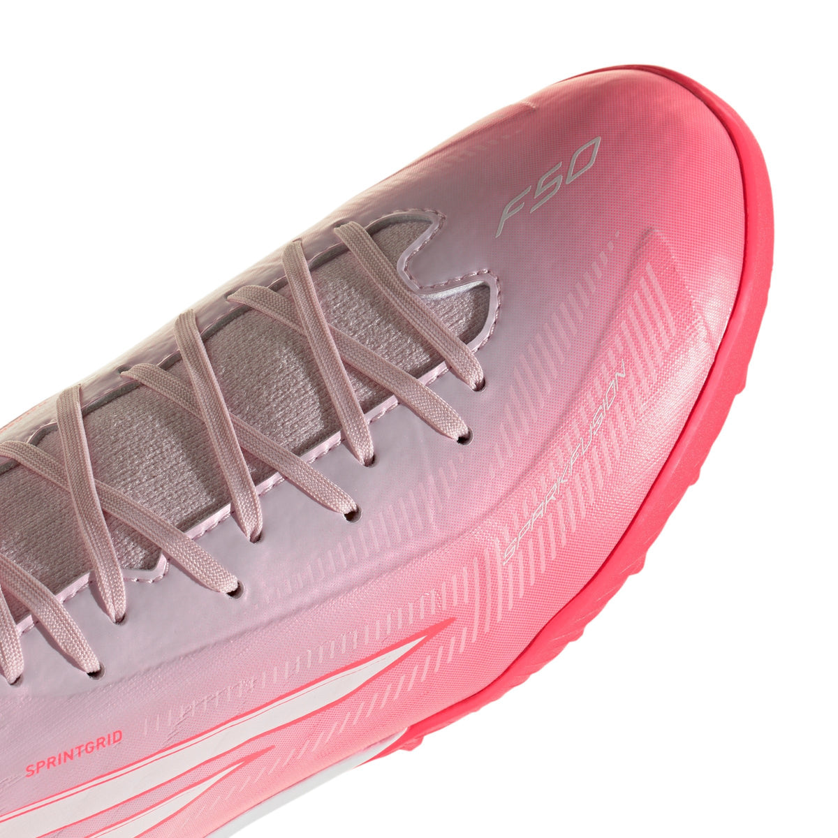 2026 New Arrival adidas F50 Sparkfusion League Mid Cut TF Turf Women's Soccer Cleats - Solar Turbo/White wholesalehk.shop