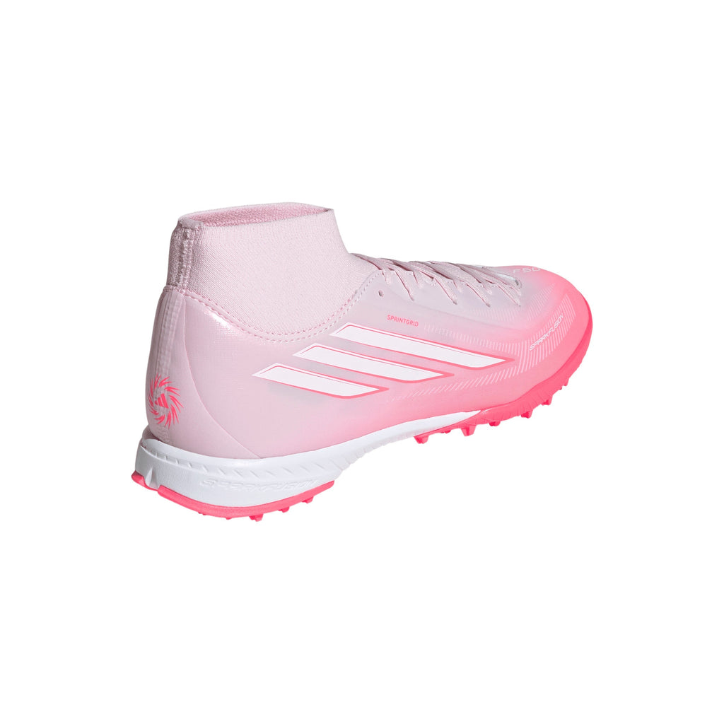 2026 New Arrival adidas F50 Sparkfusion League Mid Cut TF Turf Women's Soccer Cleats - Solar Turbo/White wholesalehk.shop