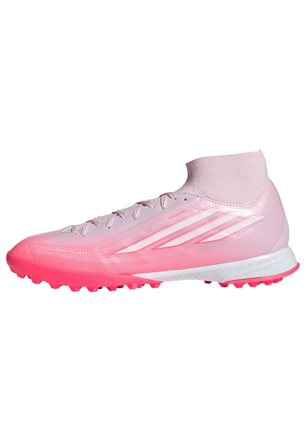 2026 New Arrival adidas F50 Sparkfusion League Mid Cut TF Turf Women's Soccer Cleats - Solar Turbo/White wholesalehk.shop