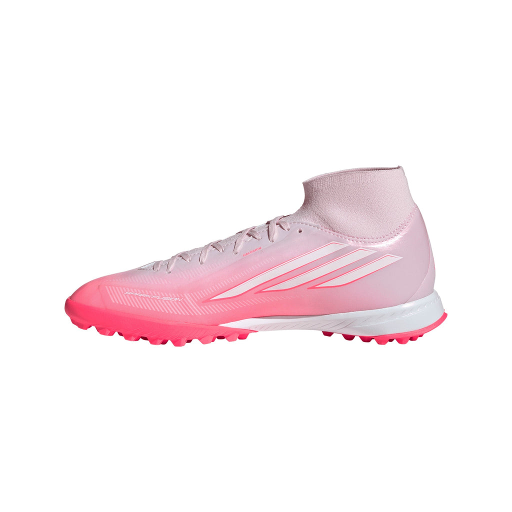 2026 New Arrival adidas F50 Sparkfusion League Mid Cut TF Turf Women's Soccer Cleats - Solar Turbo/White wholesalehk.shop