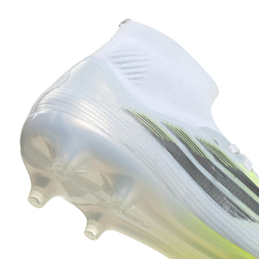 2026 New Arrival adidas F50 Sparkfusion Pro Mid Cut FG/AG Women´s Soccer Cleats - White/Iron/Yellow wholesalehk.shop