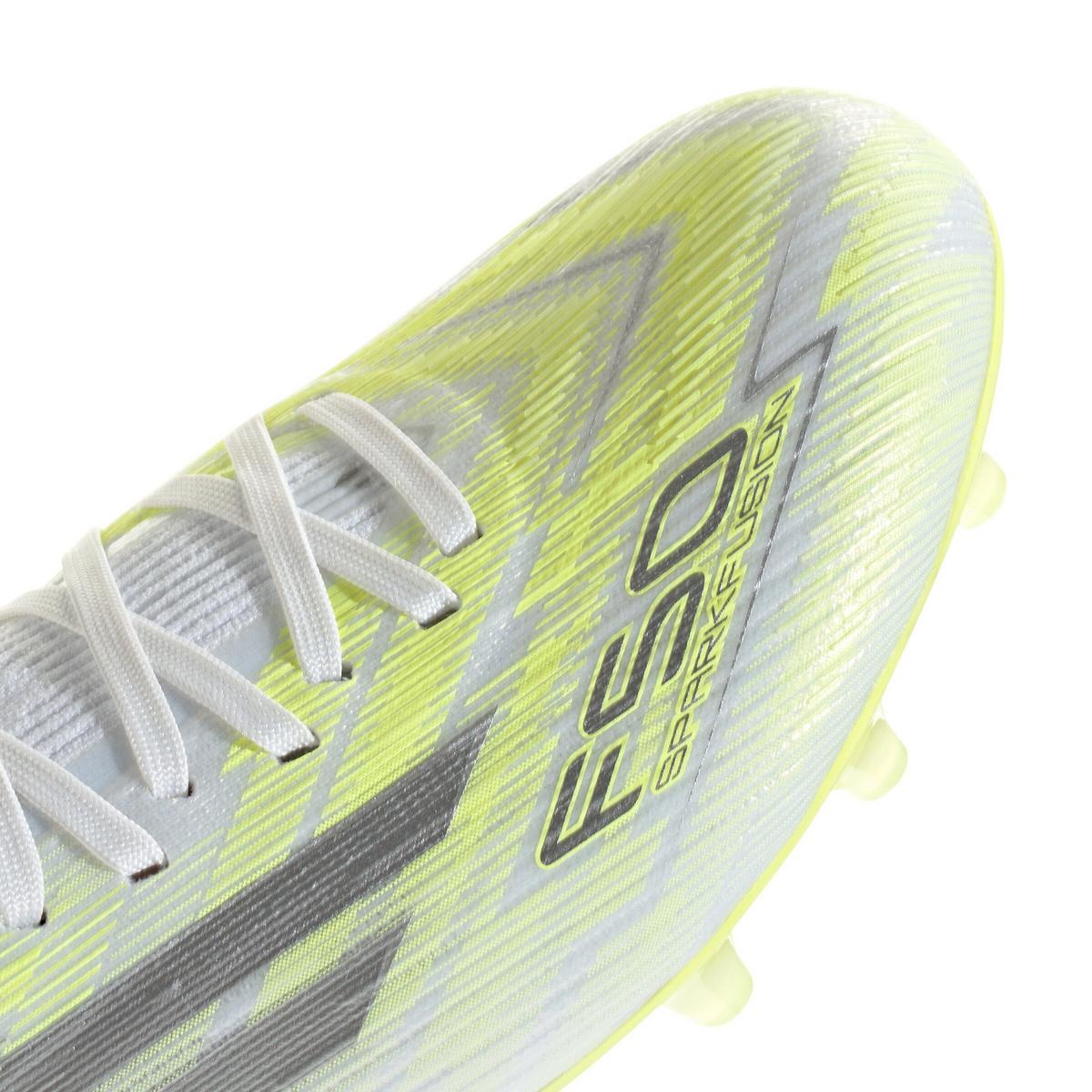 2026 New Arrival adidas F50 Sparkfusion Pro Mid Cut FG/AG Women´s Soccer Cleats - White/Iron/Yellow wholesalehk.shop
