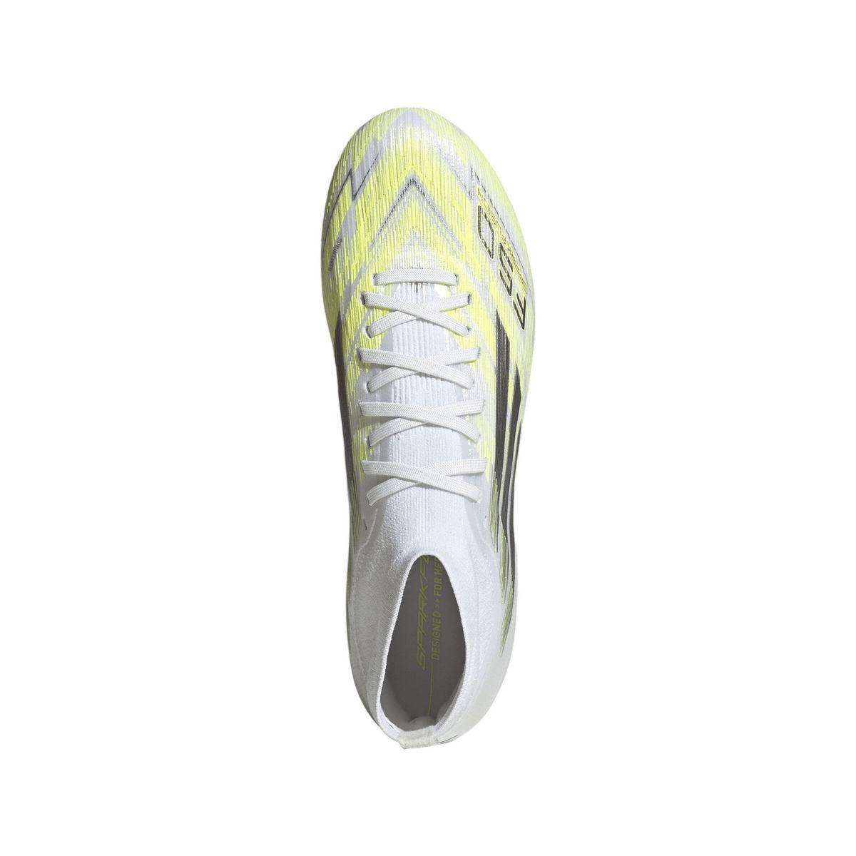 2026 New Arrival adidas F50 Sparkfusion Pro Mid Cut FG/AG Women´s Soccer Cleats - White/Iron/Yellow wholesalehk.shop