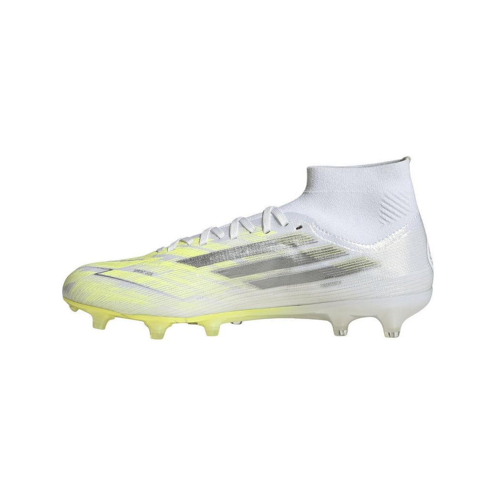 2026 New Arrival adidas F50 Sparkfusion Pro Mid Cut FG/AG Women´s Soccer Cleats - White/Iron/Yellow wholesalehk.shop