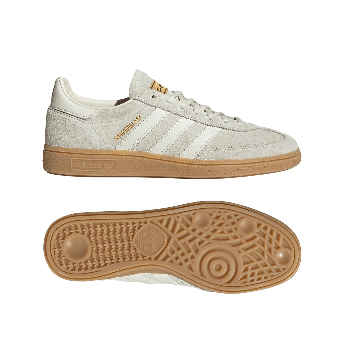 2026 New Arrival adidas Handball Spezial Messi Street Soccer Shoes - Ivory/Gold wholesalehk.shop
