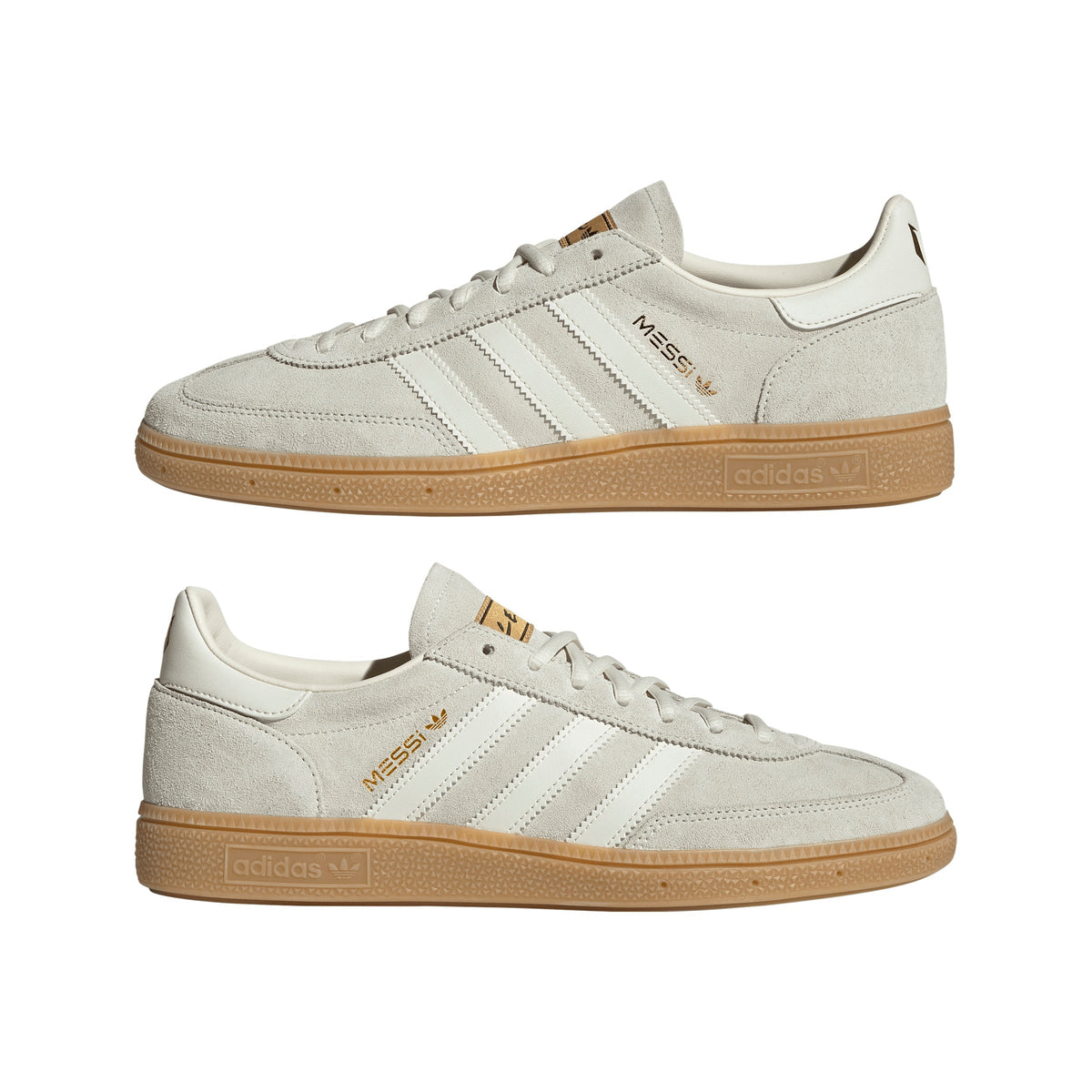2026 New Arrival adidas Handball Spezial Messi Street Soccer Shoes - Ivory/Gold wholesalehk.shop