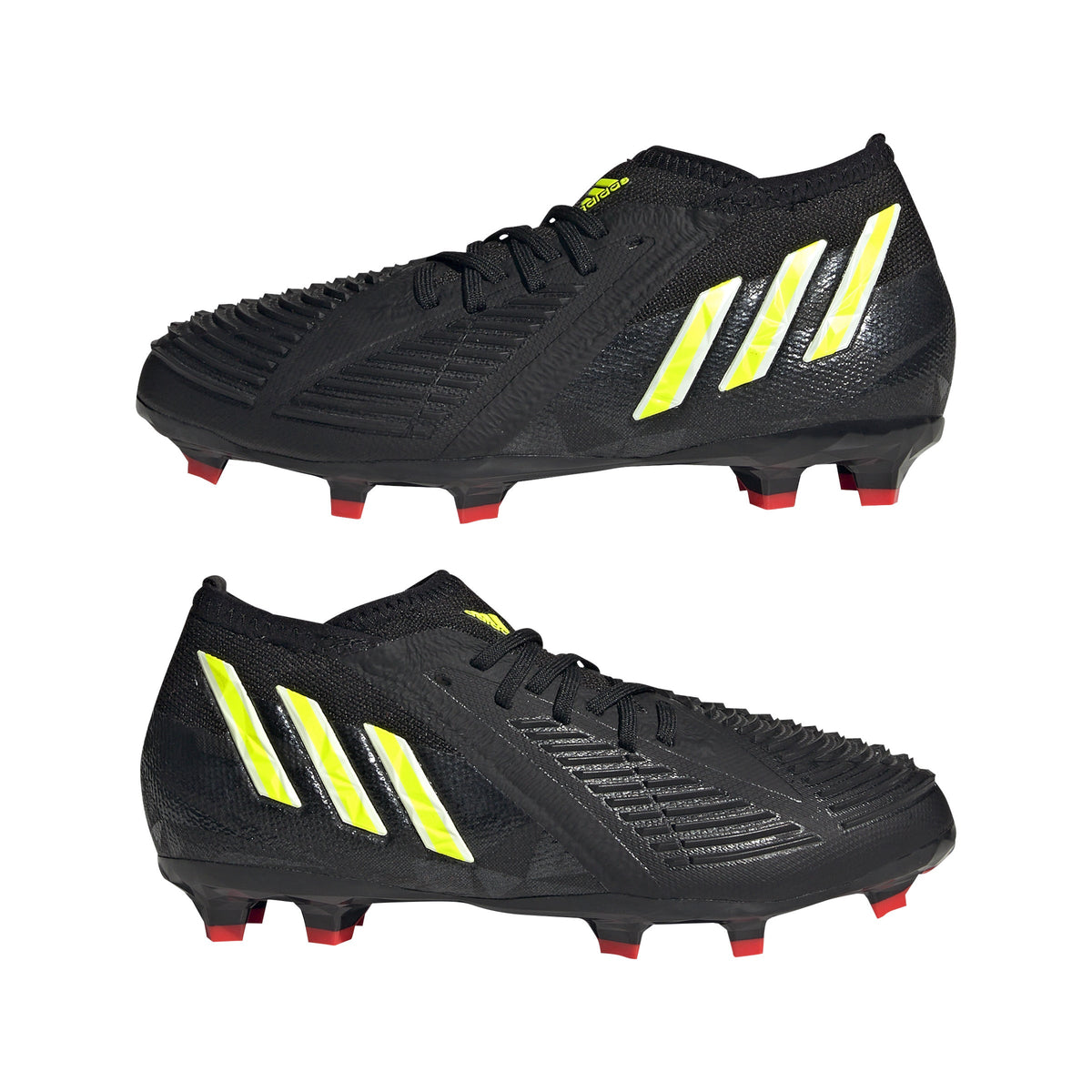 2026 New Arrival adidas Kids Predator Edge 1 FG J Soccer Cleats Black/Yellow wholesalehk.shop