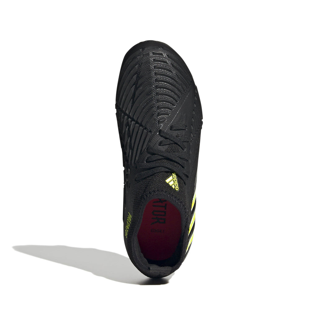 2026 New Arrival adidas Kids Predator Edge 1 FG J Soccer Cleats Black/Yellow wholesalehk.shop