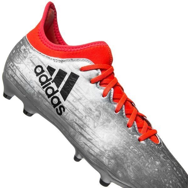 2026 New Arrival adidas Kid's X 16.3 FG/AG J Firm Ground Soccer Cleats Silver/Red/Black wholesalehk.shop