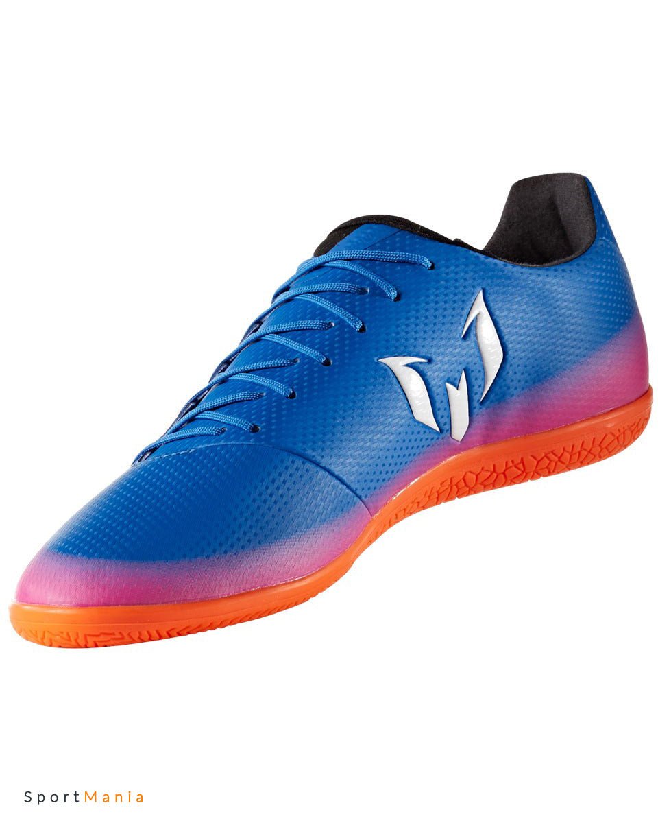 2026 New Arrival adidas Messi 16.3 IN Indoor Soccer Shoes - Blue/White/Orange wholesalehk.shop