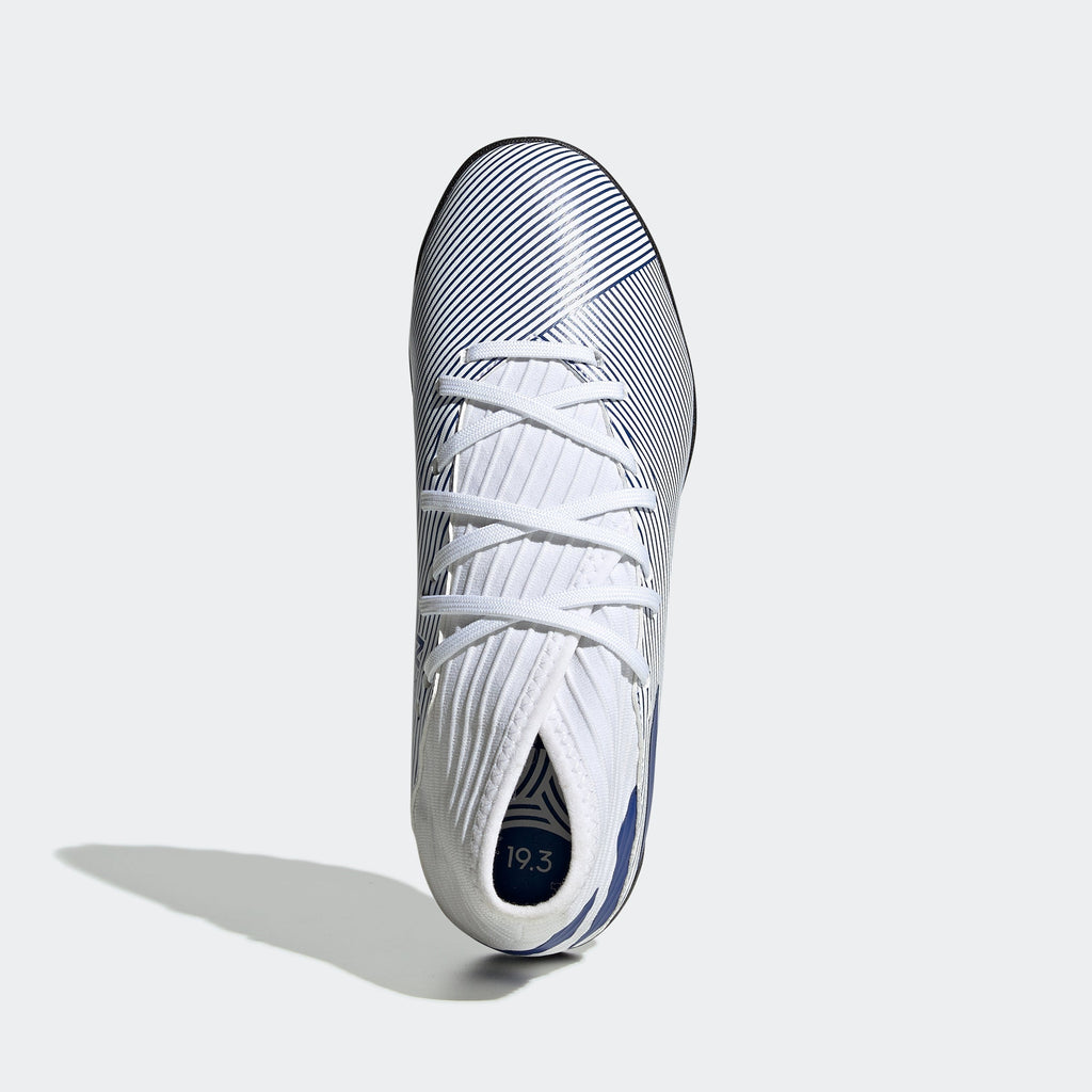 2026 New Arrival adidas Nemeziz 19.3 TF Turf Youth Soccer Cleats - White/Royal wholesalehk.shop