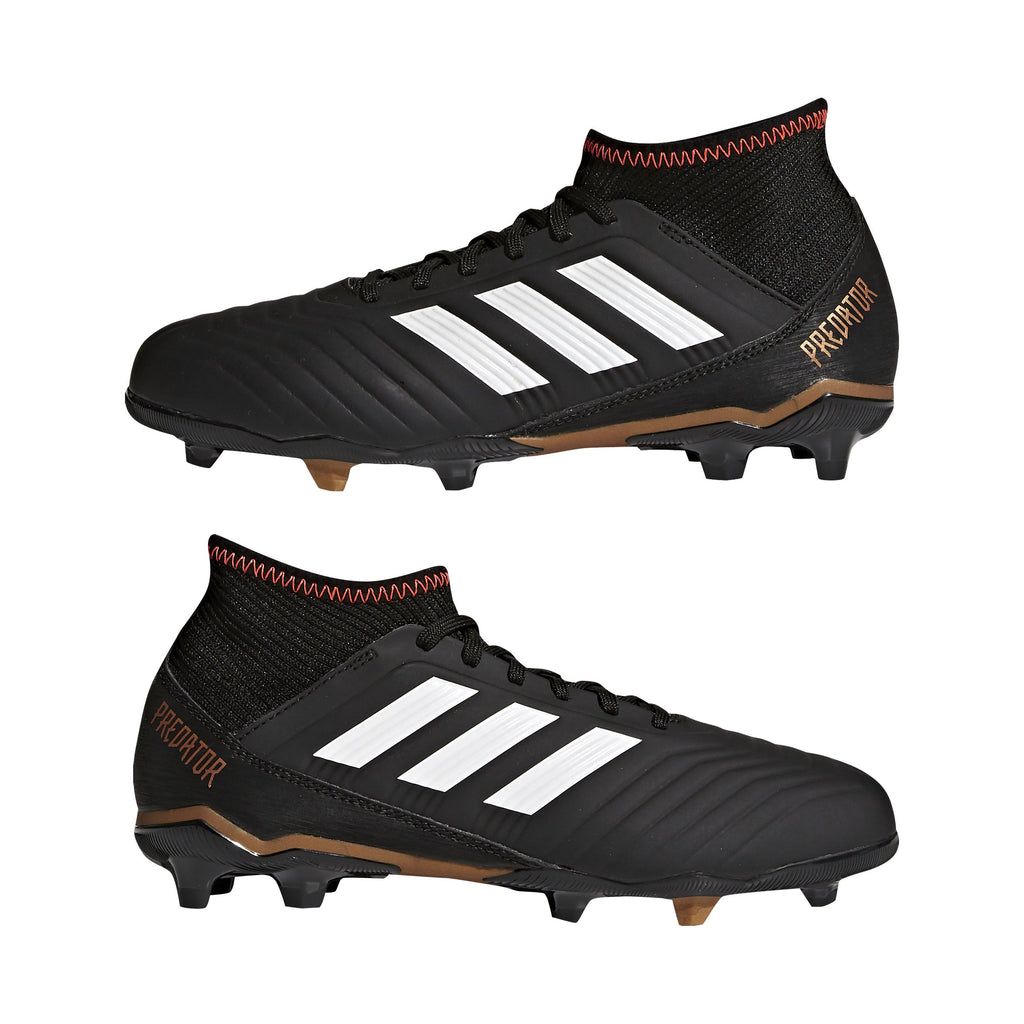 2026 New Arrival adidas Predator 18.3 FG Firm Ground Youth Soccer Cleats - Black/White/Solar Red wholesalehk.shop