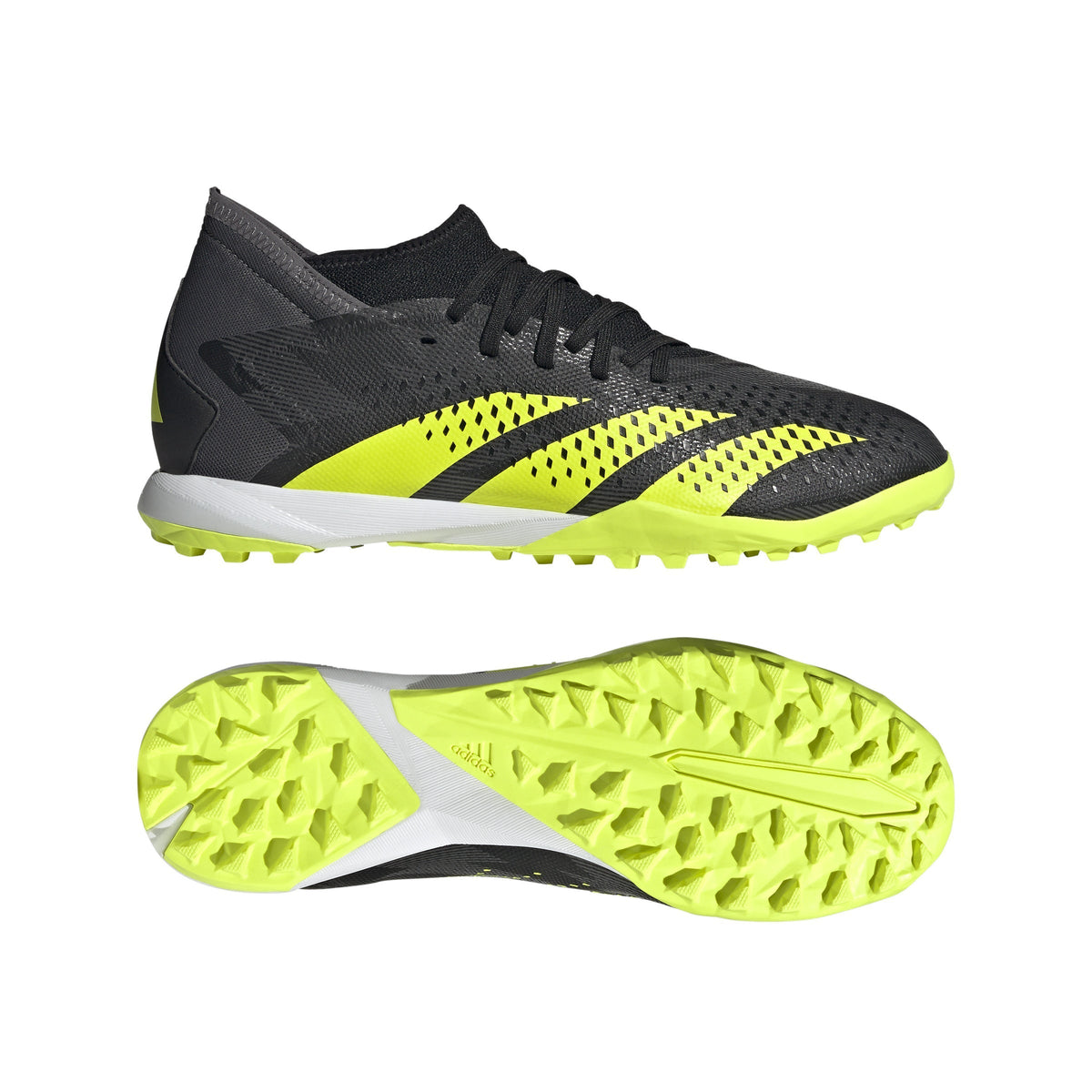 2026 New Arrival adidas Predator Accuracy Injection.3 TF Turf Soccer Cleats - Black/Solar Yellow/Grey Five wholesalehk.shop