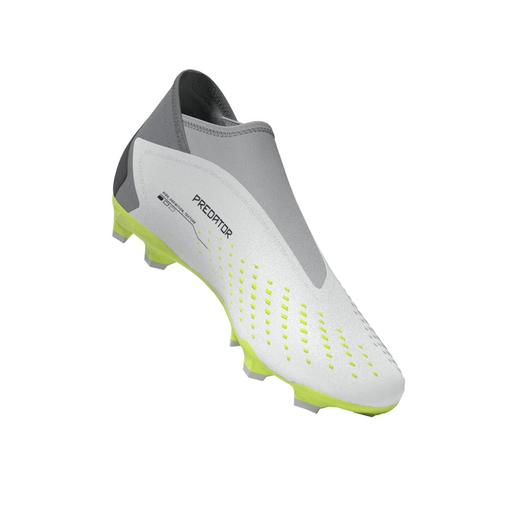 2026 New Arrival adidas Predator Accuracy.3 Laceless FG Firm Ground Soccer Cleats - Cloud White/Black/Lucid Lemon wholesalehk.shop