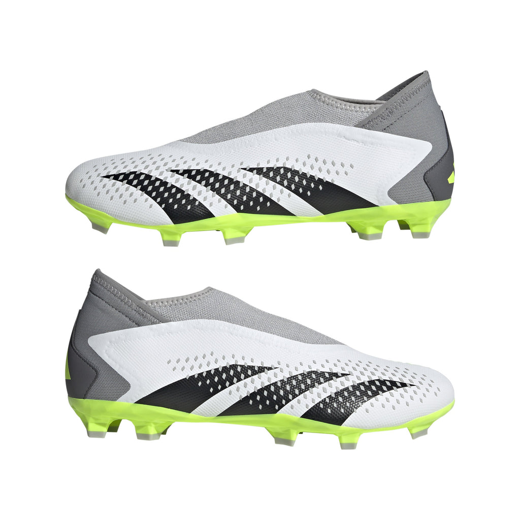 2026 New Arrival adidas Predator Accuracy.3 Laceless FG Firm Ground Soccer Cleats - Cloud White/Black/Lucid Lemon wholesalehk.shop