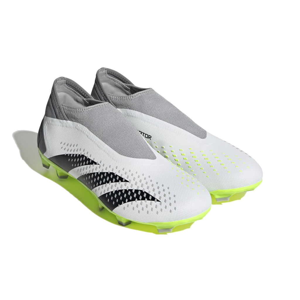 2026 New Arrival adidas Predator Accuracy.3 Laceless FG Firm Ground Soccer Cleats - Cloud White/Black/Lucid Lemon wholesalehk.shop