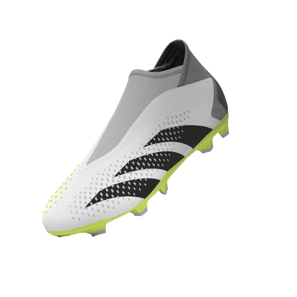 2026 New Arrival adidas Predator Accuracy.3 Laceless FG Firm Ground Soccer Cleats - Cloud White/Black/Lucid Lemon wholesalehk.shop