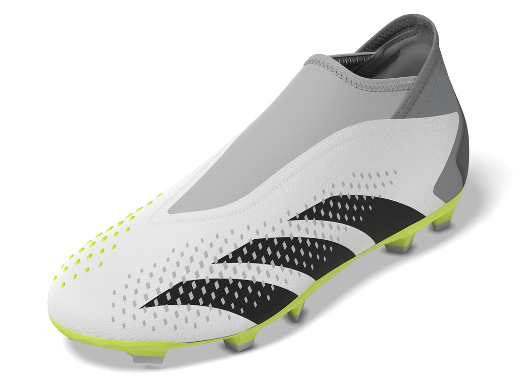 2026 New Arrival adidas Predator Accuracy.3 Laceless FG Firm Ground Soccer Cleats - Cloud White/Black/Lucid Lemon wholesalehk.shop