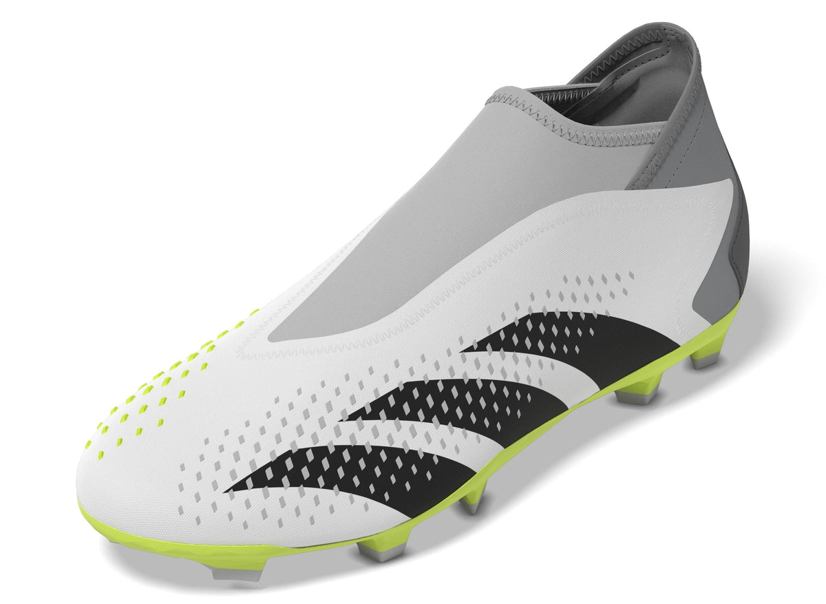 2026 New Arrival adidas Predator Accuracy.3 Laceless FG Firm Ground Soccer Cleats - Cloud White/Black/Lucid Lemon wholesalehk.shop