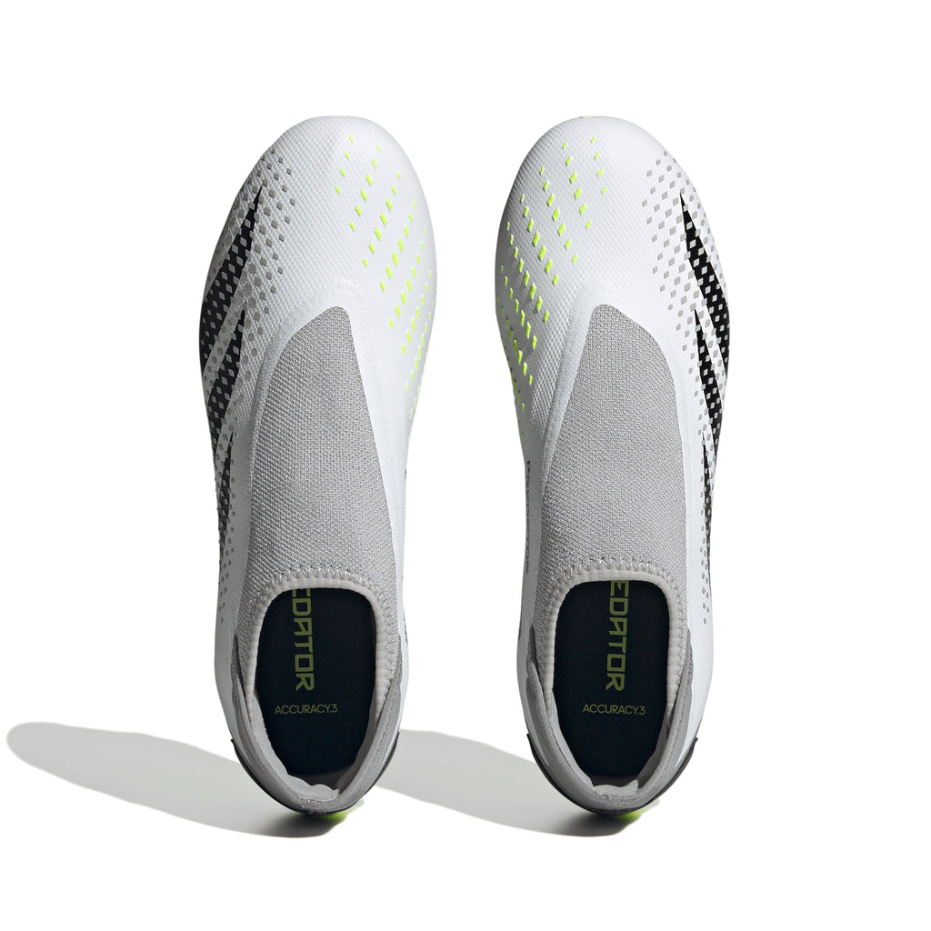 2026 New Arrival adidas Predator Accuracy.3 Laceless FG Firm Ground Soccer Cleats - Cloud White/Black/Lucid Lemon wholesalehk.shop