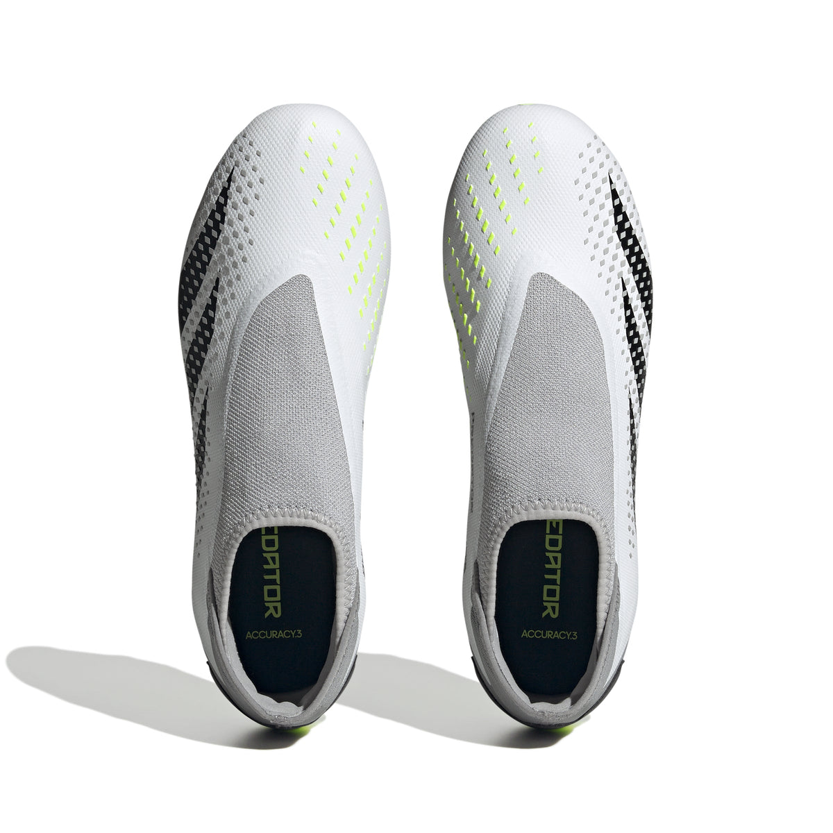 2026 New Arrival adidas Predator Accuracy.3 Laceless FG Firm Ground Soccer Cleats - Cloud White/Black/Lucid Lemon wholesalehk.shop