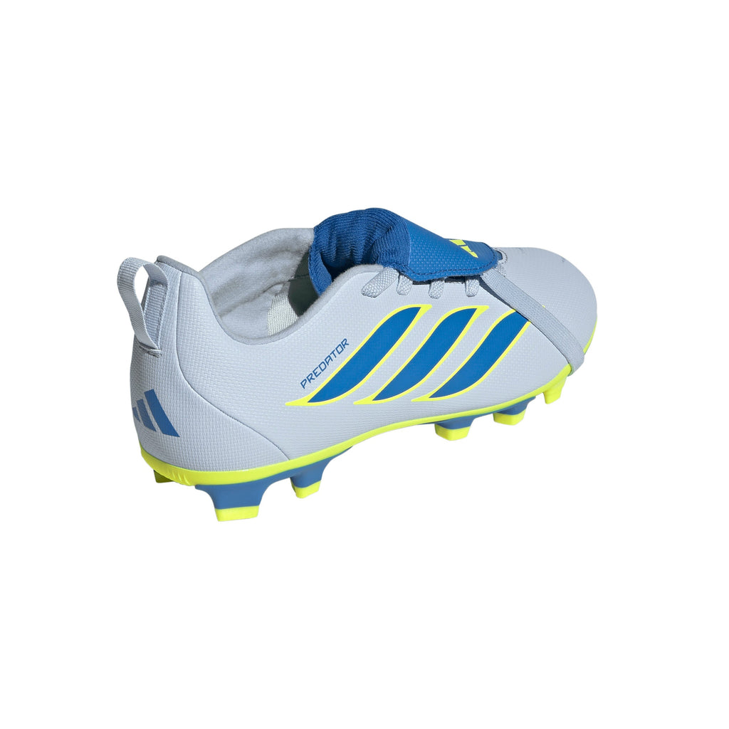 2026 New Arrival adidas Predator Club Fold-Over Tongue Elastic Laces FG/MG Firm Ground/Multi Ground Youth Soccer Cleats - Sky/Blue/Yellow wholesalehk.shop
