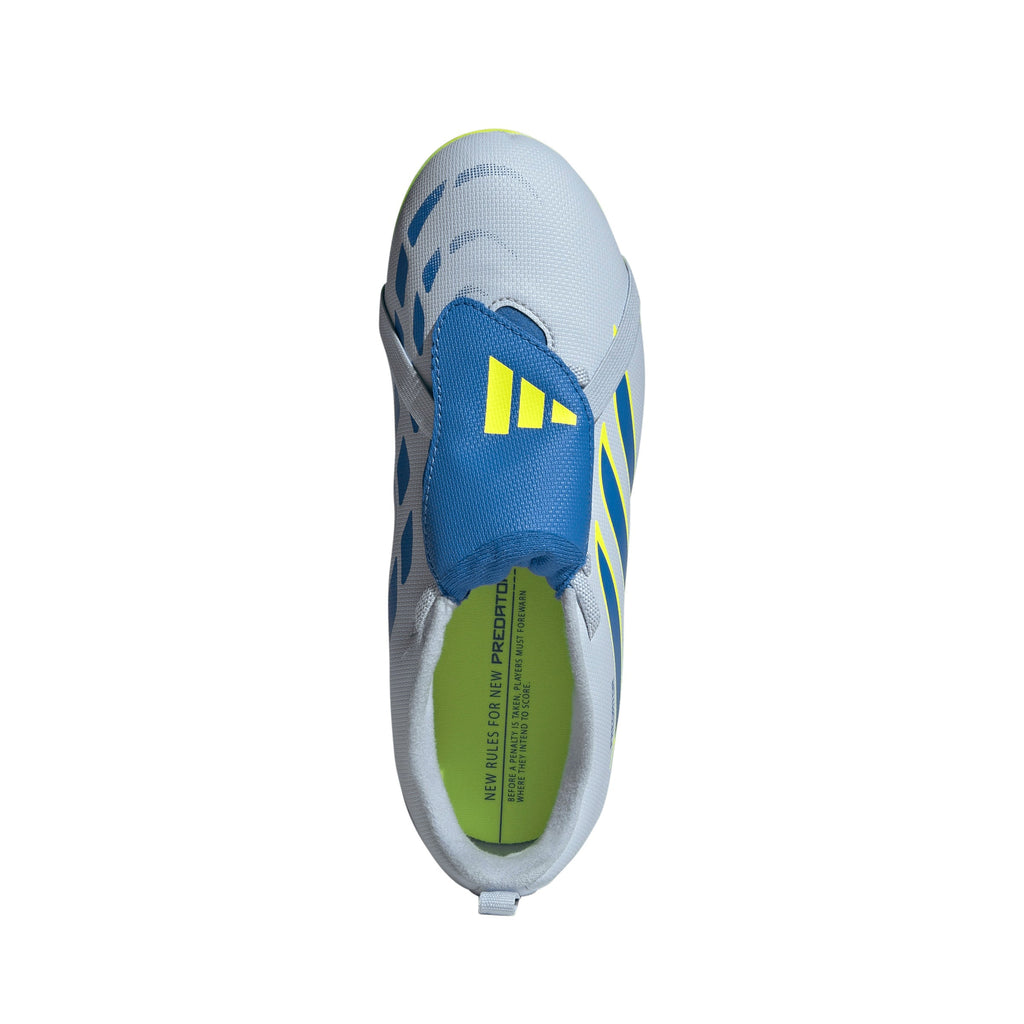 2026 New Arrival adidas Predator Club Fold-Over Tongue Elastic Laces FG/MG Firm Ground/Multi Ground Youth Soccer Cleats - Sky/Blue/Yellow wholesalehk.shop