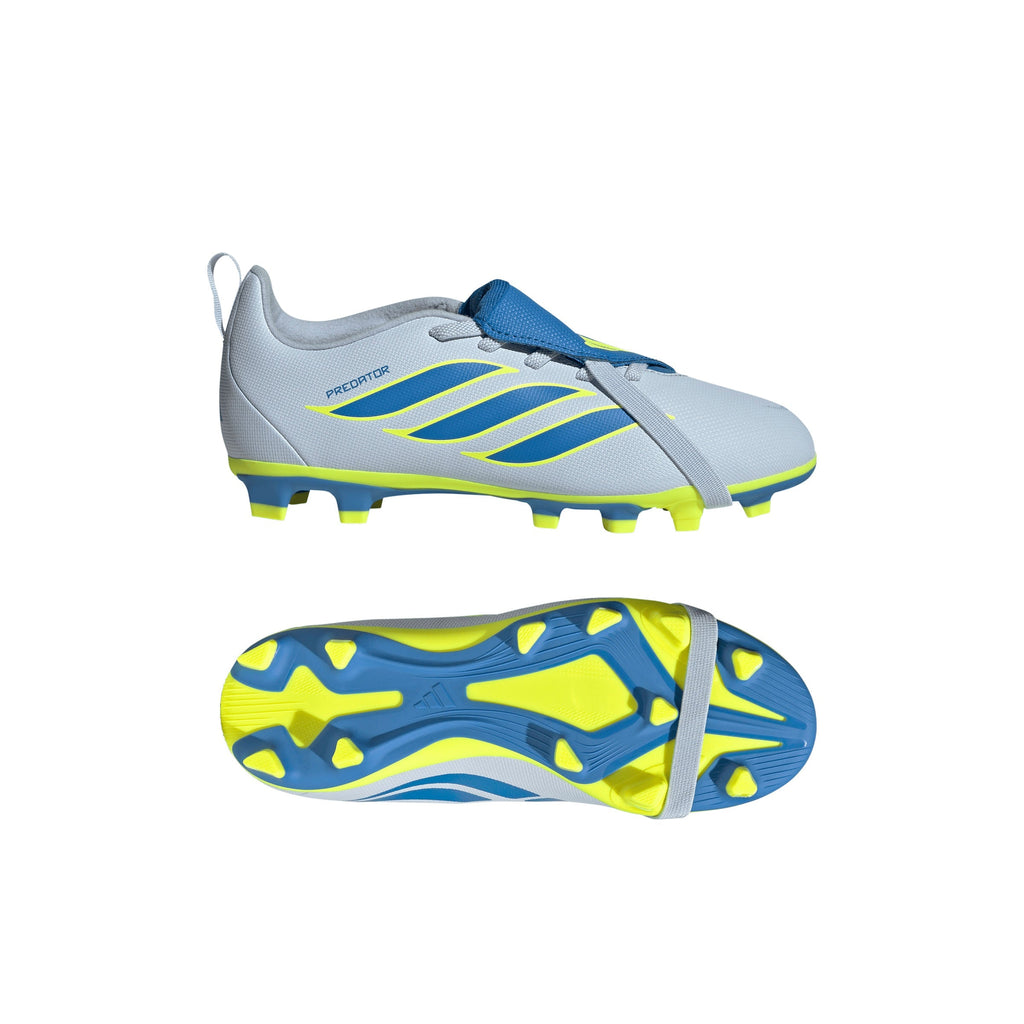 2026 New Arrival adidas Predator Club Fold-Over Tongue Elastic Laces FG/MG Firm Ground/Multi Ground Youth Soccer Cleats - Sky/Blue/Yellow wholesalehk.shop