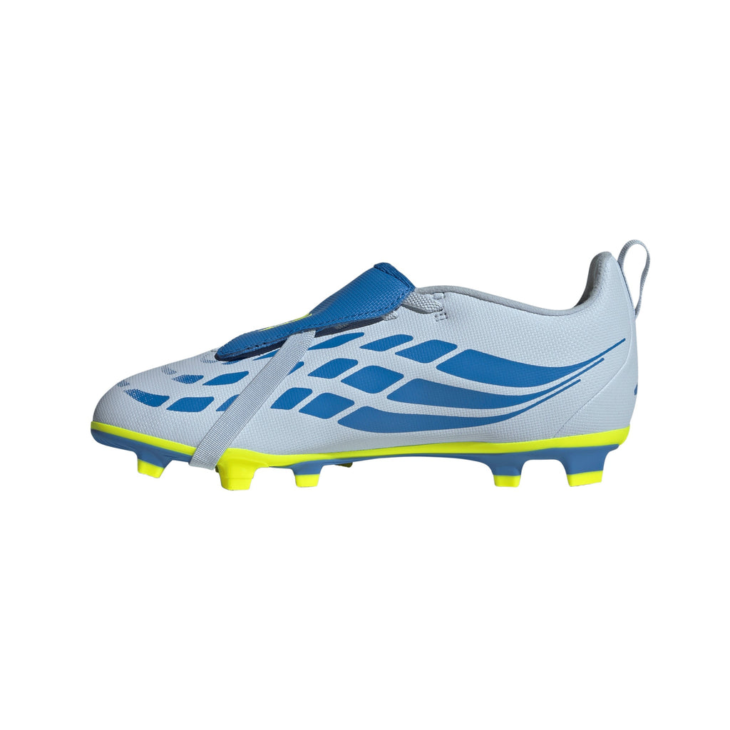 2026 New Arrival adidas Predator Club Fold-Over Tongue Elastic Laces FG/MG Firm Ground/Multi Ground Youth Soccer Cleats - Sky/Blue/Yellow wholesalehk.shop