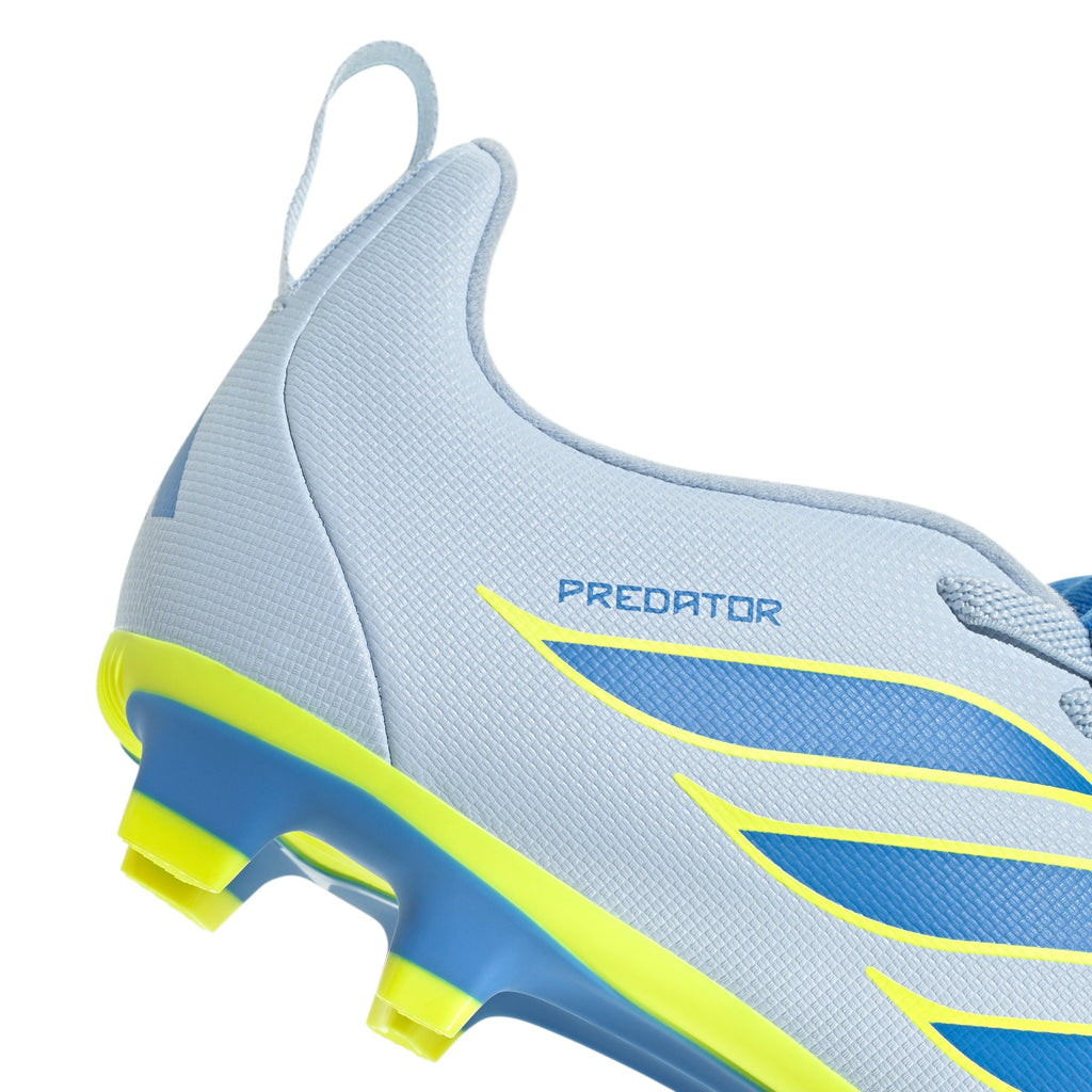 2026 New Arrival adidas Predator Club Fold-Over Tongue Elastic Laces FG/MG Firm Ground/Multi Ground Youth Soccer Cleats - Sky/Blue/Yellow wholesalehk.shop