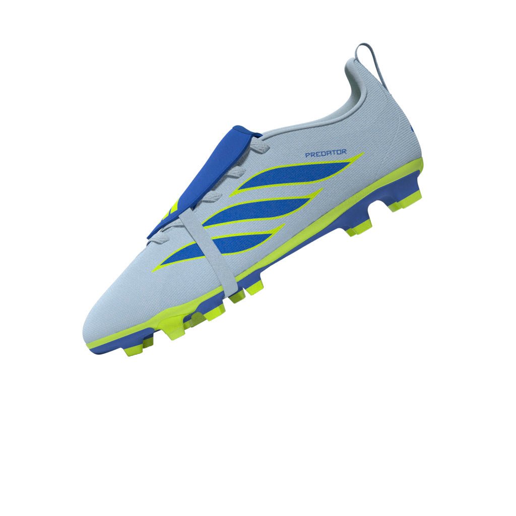2026 New Arrival adidas Predator Club Fold-Over Tongue Elastic Laces FG/MG Firm Ground/Multi Ground Youth Soccer Cleats - Sky/Blue/Yellow wholesalehk.shop