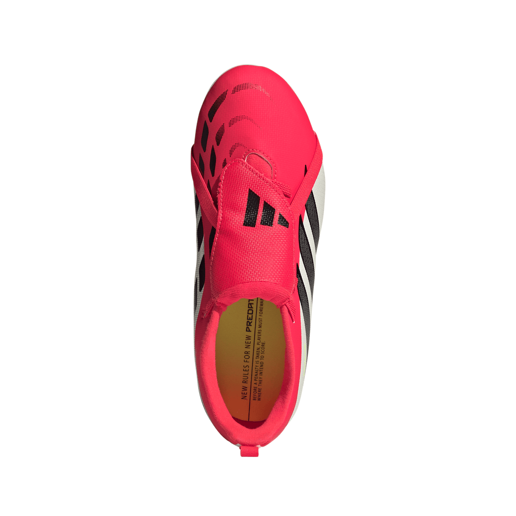 2026 New Arrival adidas Predator Club Fold-Over Tongue Elastic Laces FG/MG Youth Soccer Cleats - Red/Black/White wholesalehk.shop