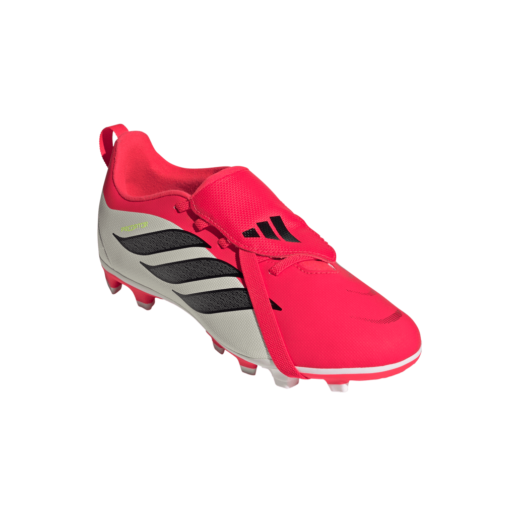 2026 New Arrival adidas Predator Club Fold-Over Tongue Elastic Laces FG/MG Youth Soccer Cleats - Red/Black/White wholesalehk.shop