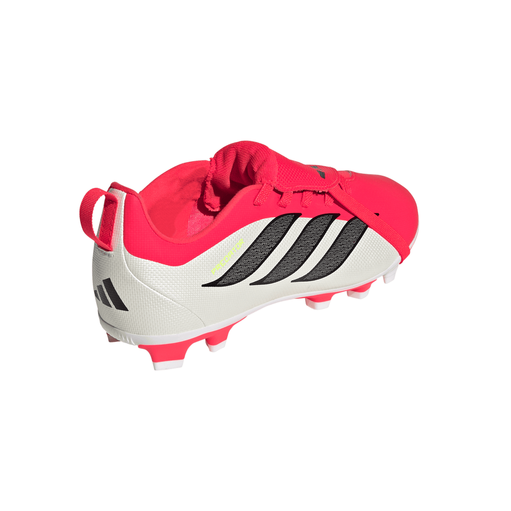 2026 New Arrival adidas Predator Club Fold-Over Tongue Elastic Laces FG/MG Youth Soccer Cleats - Red/Black/White wholesalehk.shop