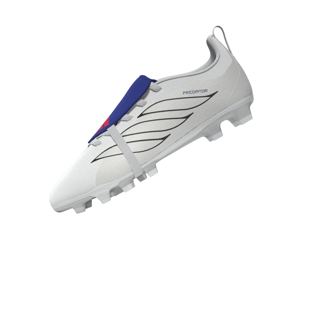 2026 New Arrival adidas Predator Club Fold-Over Tongue Elastic Laces Firm Ground/Multi Ground Youth Soccer Cleats - White wholesalehk.shop
