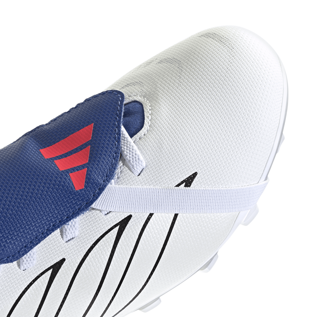 2026 New Arrival adidas Predator Club Fold-Over Tongue Elastic Laces Firm Ground/Multi Ground Youth Soccer Cleats - White wholesalehk.shop
