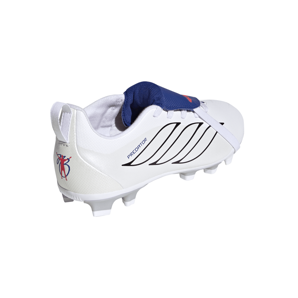 2026 New Arrival adidas Predator Club Fold-Over Tongue Elastic Laces Firm Ground/Multi Ground Youth Soccer Cleats - White wholesalehk.shop