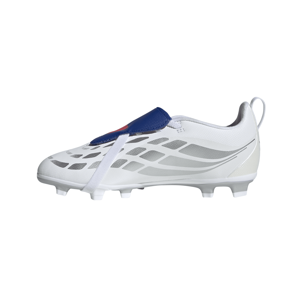 2026 New Arrival adidas Predator Club Fold-Over Tongue Elastic Laces Firm Ground/Multi Ground Youth Soccer Cleats - White wholesalehk.shop