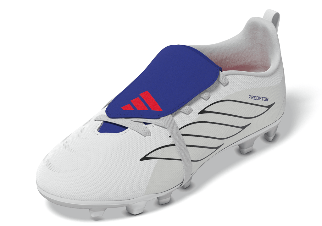 2026 New Arrival adidas Predator Club Fold-Over Tongue Elastic Laces Firm Ground/Multi Ground Youth Soccer Cleats - White wholesalehk.shop