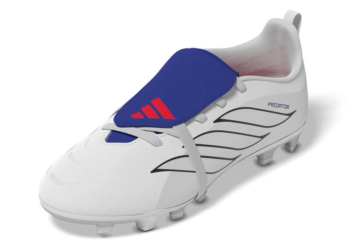 2026 New Arrival adidas Predator Club Fold-Over Tongue Elastic Laces Firm Ground/Multi Ground Youth Soccer Cleats - White wholesalehk.shop